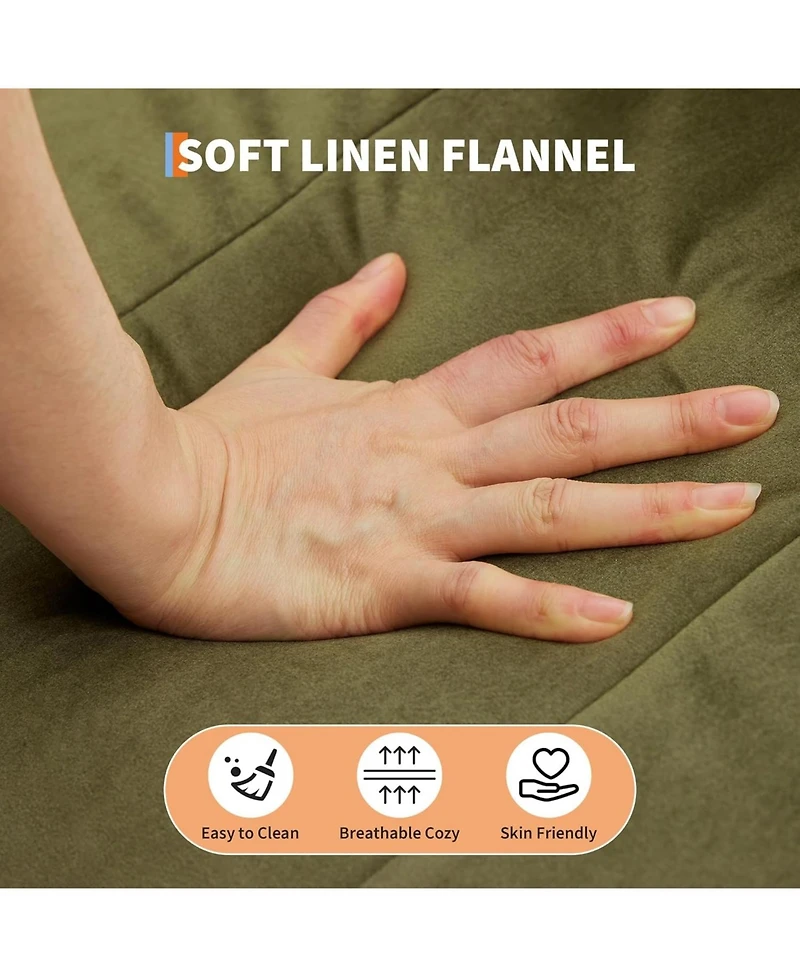 gaomon 75.5" Linen Flannel Double Sofa Bed