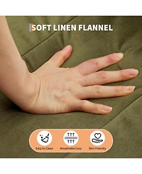 gaomon 75.5" Linen Flannel Double Sofa Bed