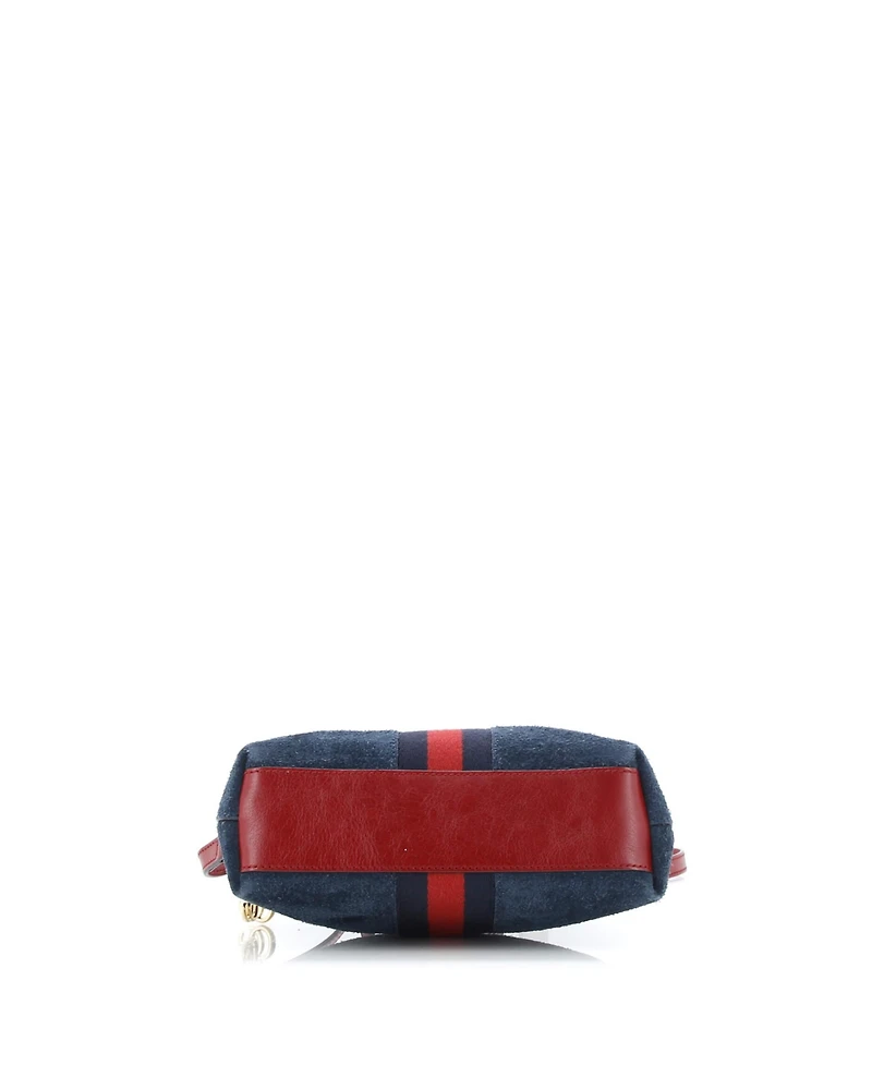 Pre-Owned Gucci Small Ophidia Dome Shoulder Bag Suede
