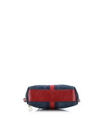 Pre-Owned Gucci Small Ophidia Dome Shoulder Bag Suede