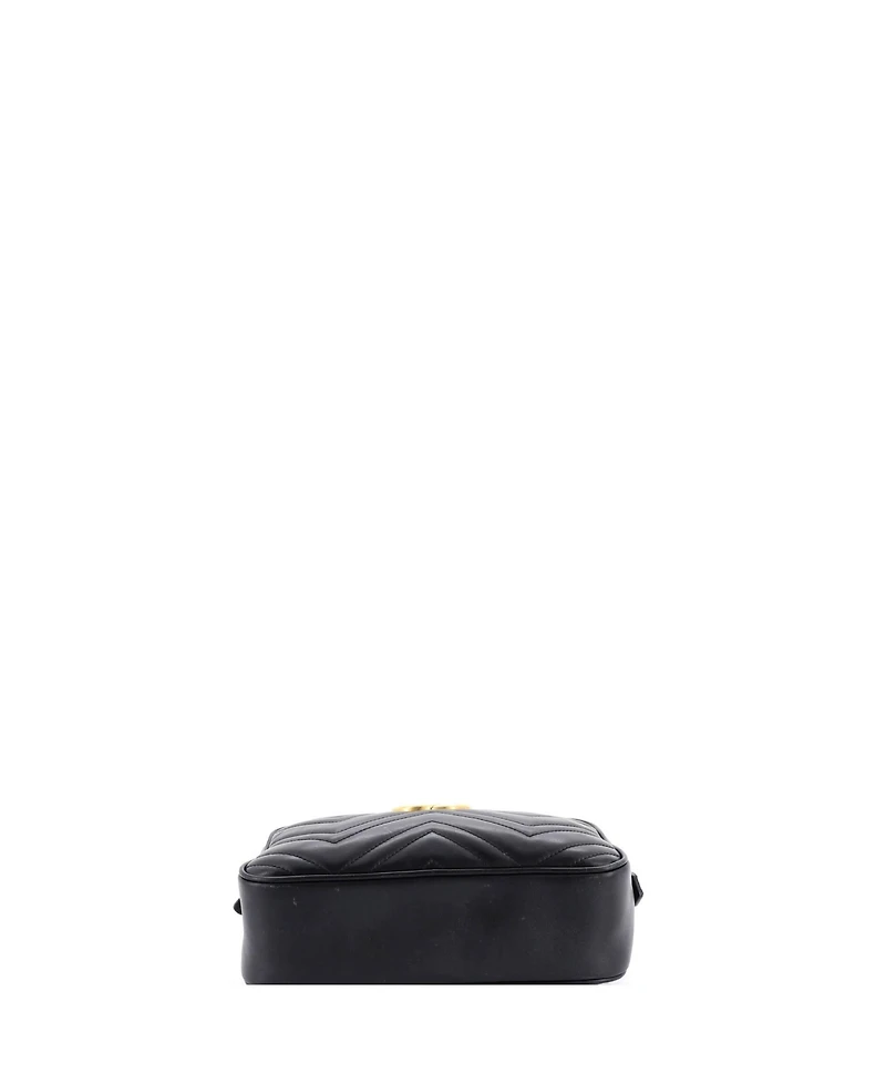 Pre-Owned Gucci Small Gg Marmont Shoulder Bag Matelasse Leather