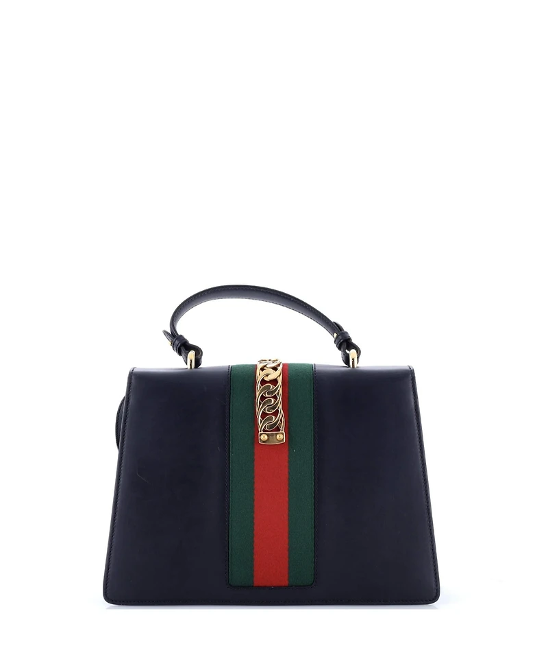 Pre-Owned Gucci Medium Sylvie Top Handle Bag Leather