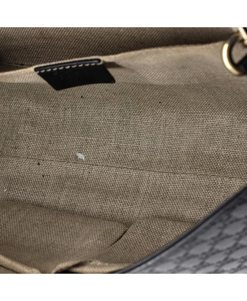 Pre-Owned Gucci Medium Emily Chain Flap Bag Microguccissima Leather