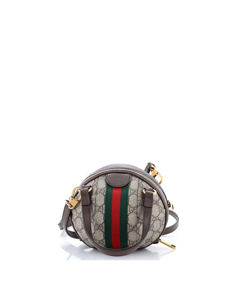 Pre-Owned Gucci Mini Ophidia Basketball Bag Gg Coated Canvas