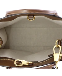 Pre-Owned Gucci Vertical Interlocking G Tote Gg Coated Canvas