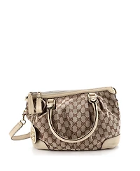 Pre-Owned Gucci Medium Sukey Tote Gg Canvas with Leather