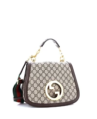 Pre-Owned Gucci Medium Blondie Nm Top Handle Bag Gg Coated Canvas