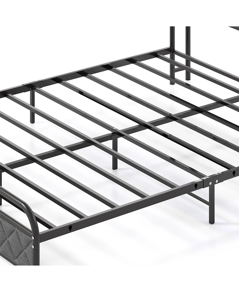 Sugift Bed Frame with Led Lights and Charging Station