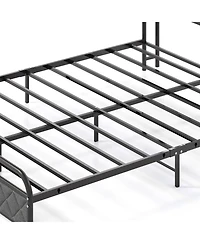 Sugift Bed Frame with Led Lights and Charging Station