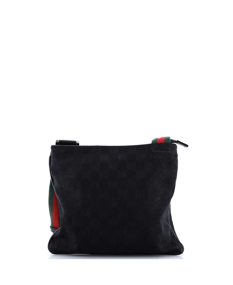 Pre-Owned Gucci Small Web Strap Messenger Bag Gg Canvas