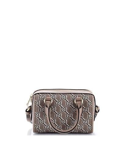 Pre-Owned Gucci Mini Top Handle Shoulder Bag Gg Shadow Coated Canvas