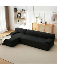 gaomon 108" Cloud Sectional Sofa with Chaise, Boneless Corduroy L-Shaped Couch, No Assembly