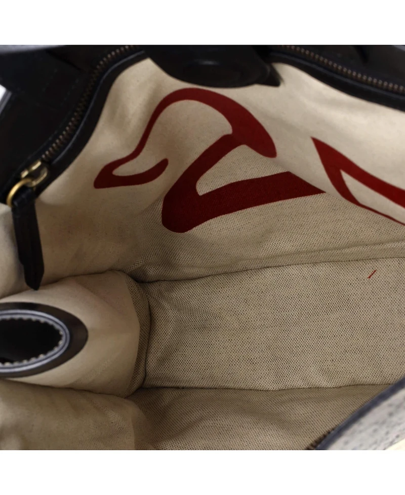 Pre-Owned Gucci Tall Convertible Soft Open Tote Printed Gg Coated Canvas