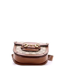 Pre-Owned Gucci Mini Horsebit 1955 Belt Bag Gg Coated Canvas with Leather
