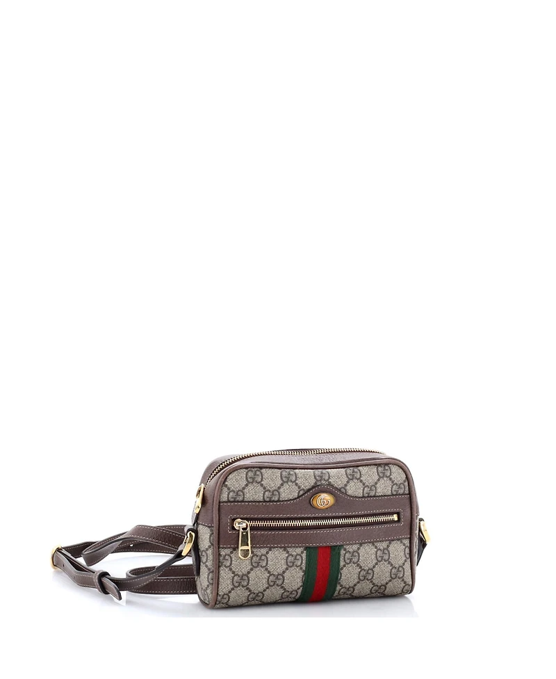 Pre-Owned Gucci Mini Ophidia Shoulder Bag Gg Coated Canvas