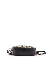 Pre-Owned Gucci Small Gg Marmont Shoulder Bag Embellished Matelasse Leather