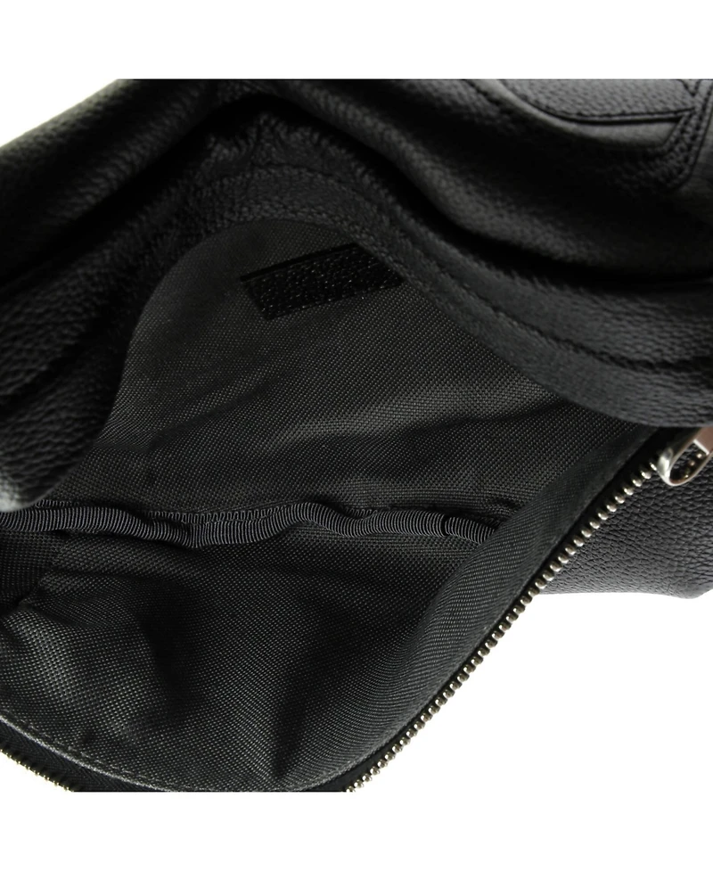 Pre-Owned Gucci Medium Belt Bag Leather with Gg Coated Canvas