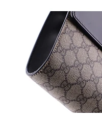 Pre-Owned Gucci Large Padlock Clutch Gg Canvas and Leather
