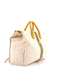 Pre-Owned Gucci Large Interlocking G Web Tote Canvas