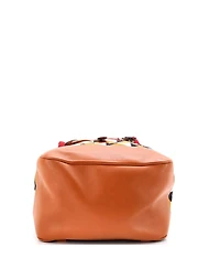 Pre-Owned Gucci Interlocking G Patch Flap Buckle Backpack Printed Nylon with Canvas and Leather