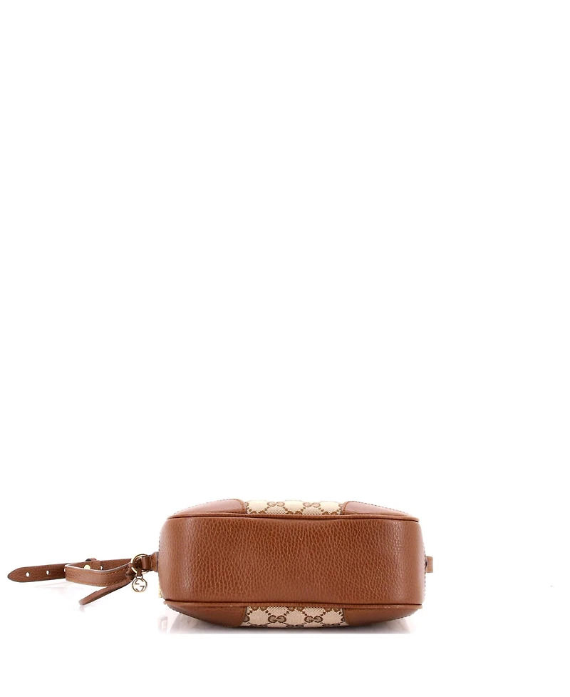 Pre-Owned Gucci Mini Bree Disco Crossbody Bag Gg Canvas with Leather