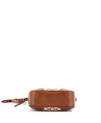 Pre-Owned Gucci Mini Bree Disco Crossbody Bag Gg Canvas with Leather