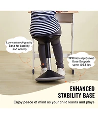 Gouun Height Adjustable Wobble Chair Active Flexible Seating Stool for Ages 12 to 18