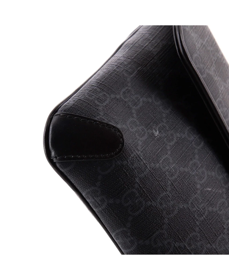 Pre-Owned Gucci Web Flap Belt Bag Gg Coated Canvas