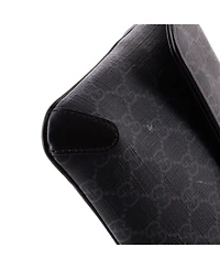 Pre-Owned Gucci Web Flap Belt Bag Gg Coated Canvas