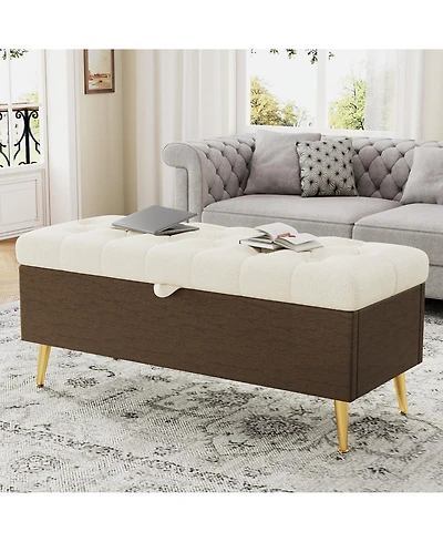 Rainsken Modern Storage Ottoman Bench