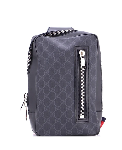 Pre-Owned Gucci Small Soft Zip Sling Bag Gg Coated Canvas