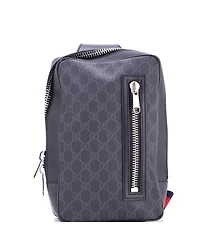 Pre-Owned Gucci Small Soft Zip Sling Bag Gg Coated Canvas