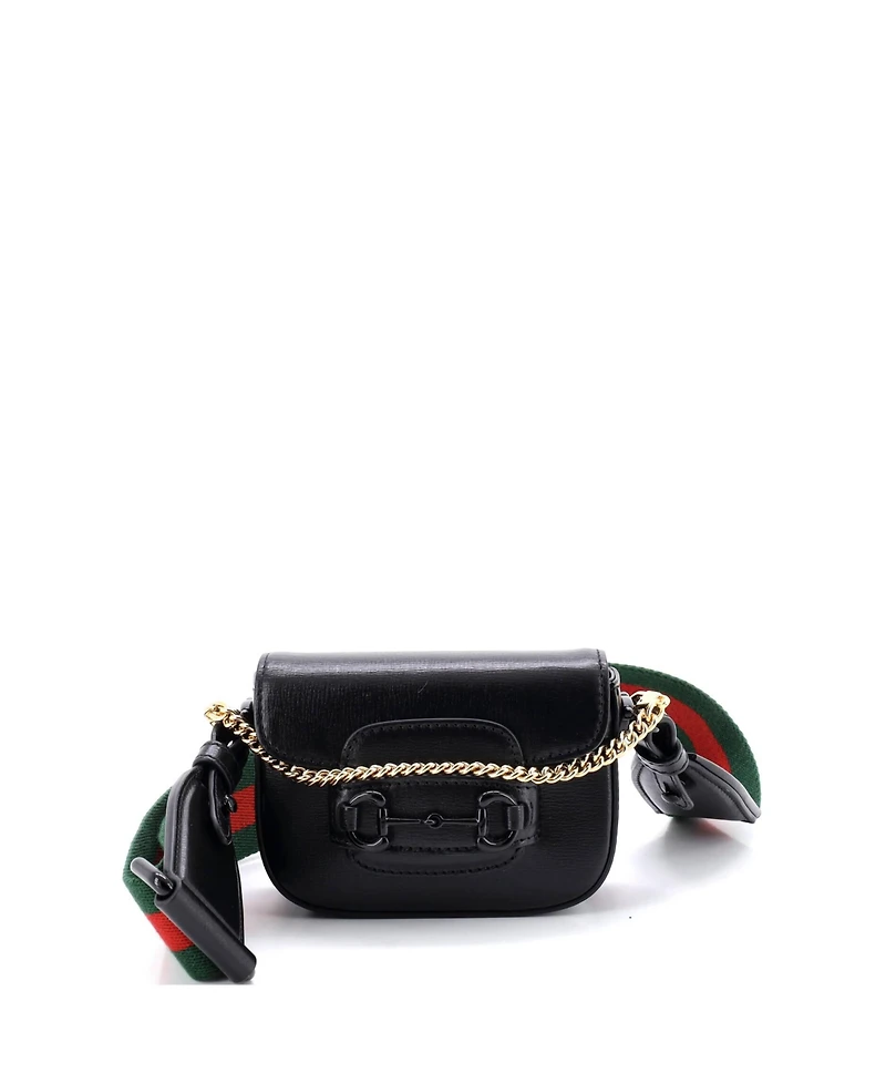 Pre-Owned Gucci Horsebit 1955 Flap Wallet with Strap Leather
