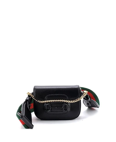 Pre-Owned Gucci Horsebit 1955 Flap Wallet with Strap Leather