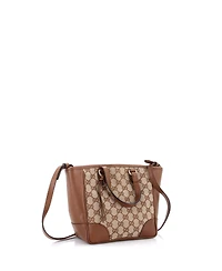 Pre-Owned Gucci Small Bree Convertible Tote Gg Canvas with Leather