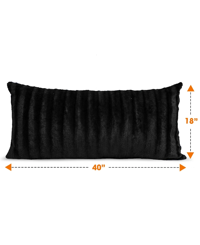 Cheer Collection Textured Long Decorative Pillow, 18" x 40"