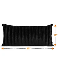 Cheer Collection Textured Long Decorative Pillow, 18" x 40"