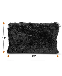 Cheer Collection Textured Fluffy Decorative Pillow