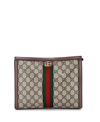 Pre-Owned Gucci Medium Ophidia Pouch Gg Coated Canvas