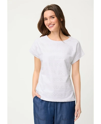 Olsen Women's Eyelet T-Shirt