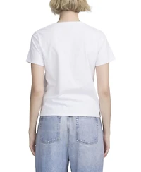 Elle Collection Women's Tee With Logo Applique