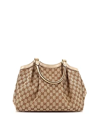 Pre-Owned Gucci Medium Sukey Tote Gg Canvas with Leather