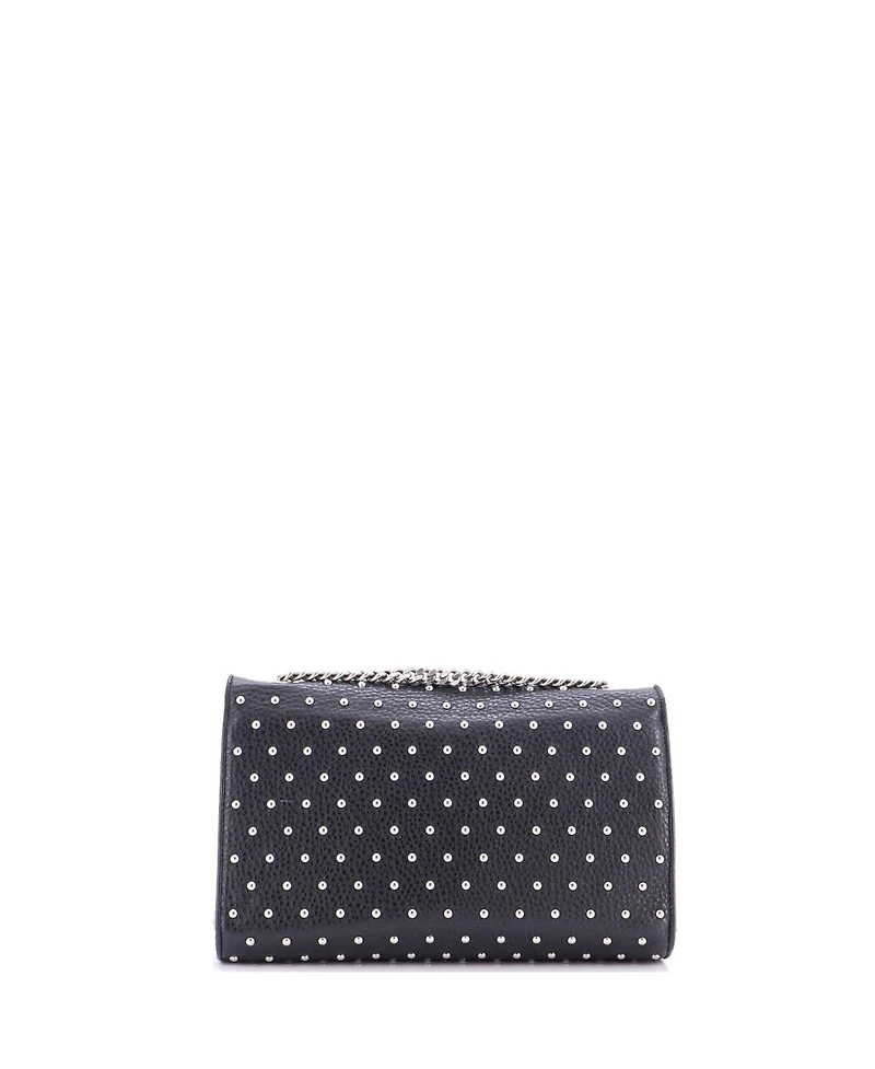 Pre-Owned Gucci Medium Miss Bamboo Shoulder Bag Studded Leather