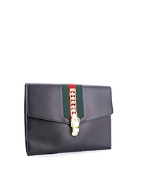 Pre-Owned Gucci Maxi Sylvie Clutch Leather