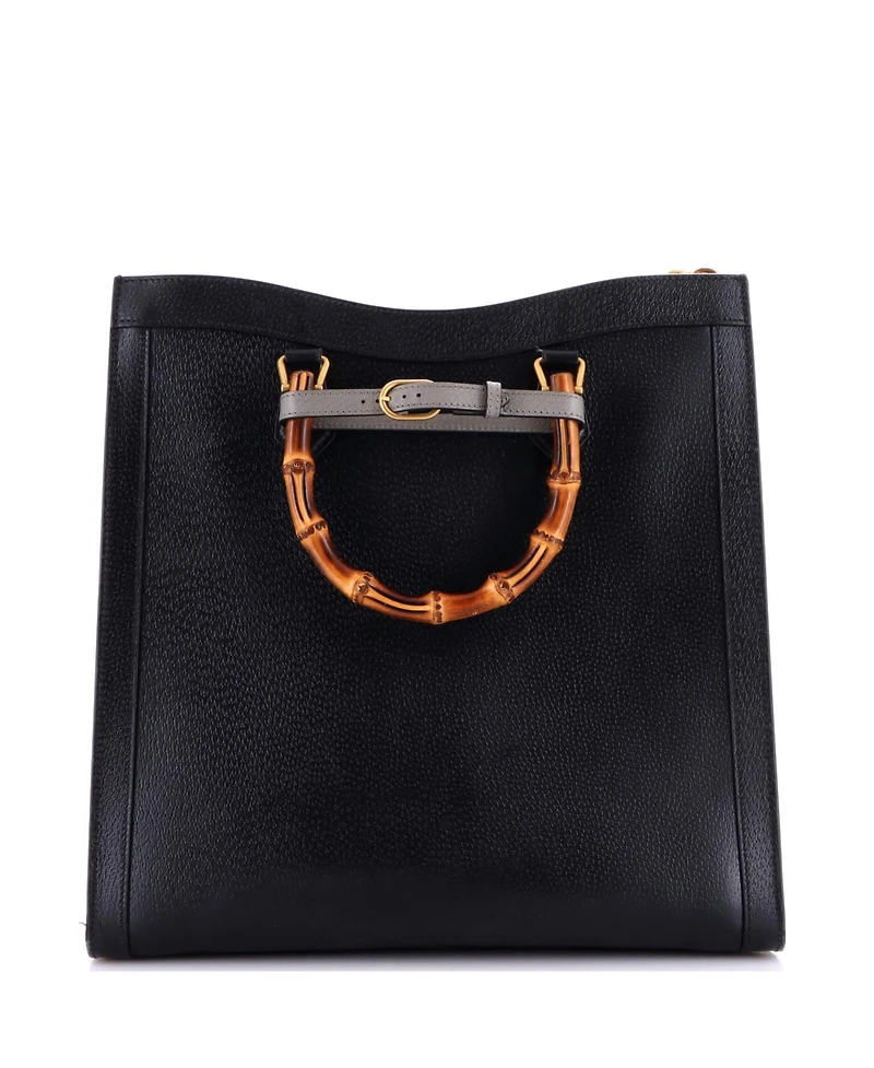 Pre-Owned Gucci Large Diana Nm Bamboo Handle Tote Leather