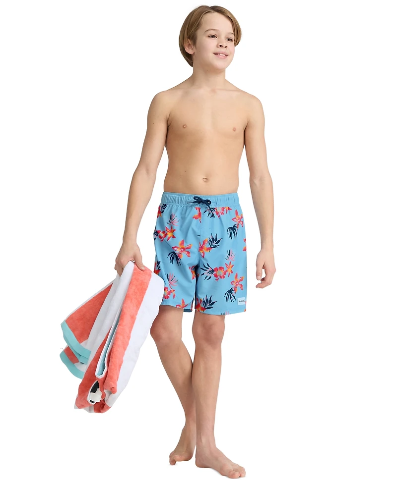 Hurley Boys' 8-18 Floral Pull-On Swim Trunks