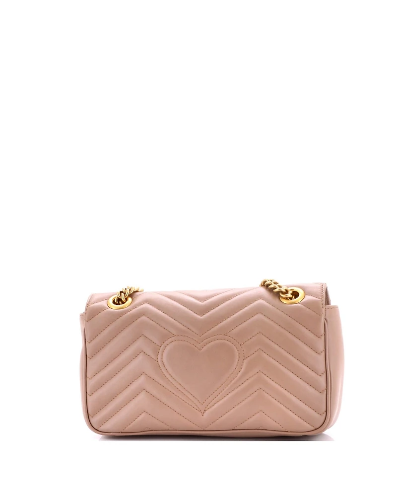 Pre-Owned Gucci Gg Marmont Flap Bag Matelasse Leather