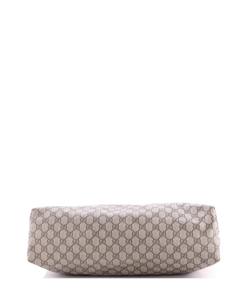 Pre-Owned Gucci Large Plus Tote Gg Coated Canvas with Leather