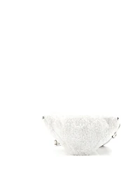 Pre-Owned Prada Mini Triangle Logo Zip Crossbody Bag Shearling