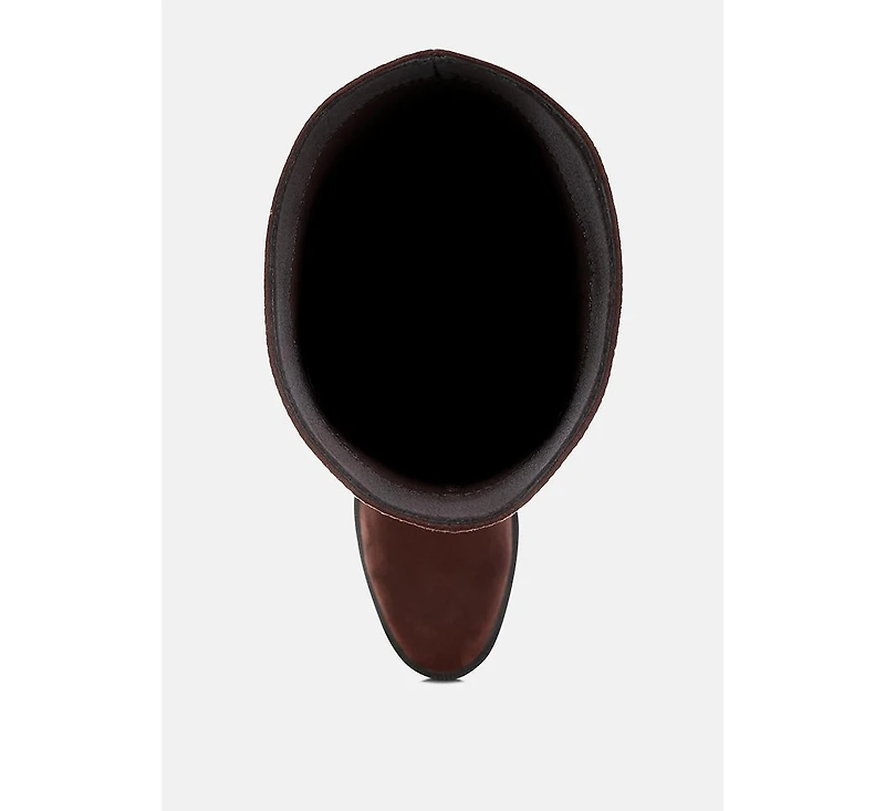 London Rag Chiru Round Toe Microfiber Calf Boots Women